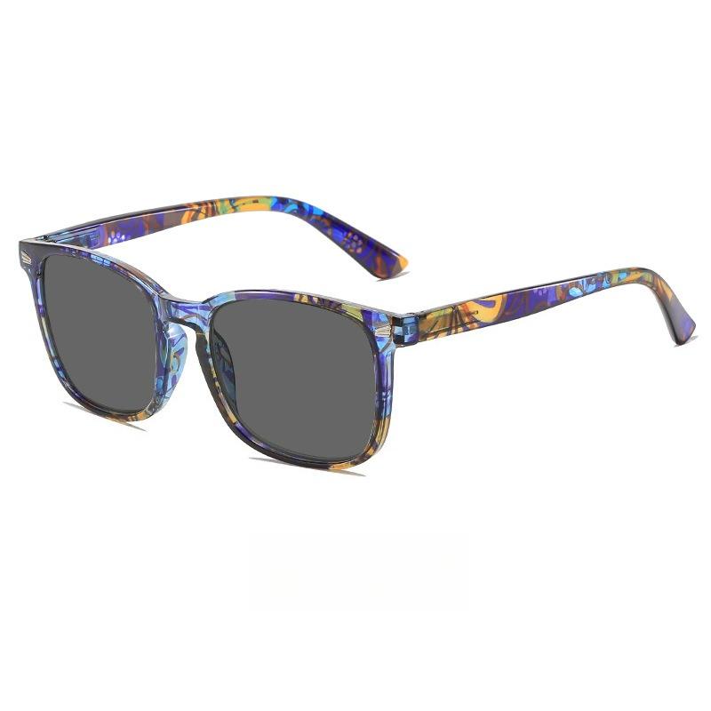 Fashionable Printed Square Sunglasses Women'S High-End Rice Nail Style Outdoor Uv Resistant Glasses Uv400 Shades Eyewear