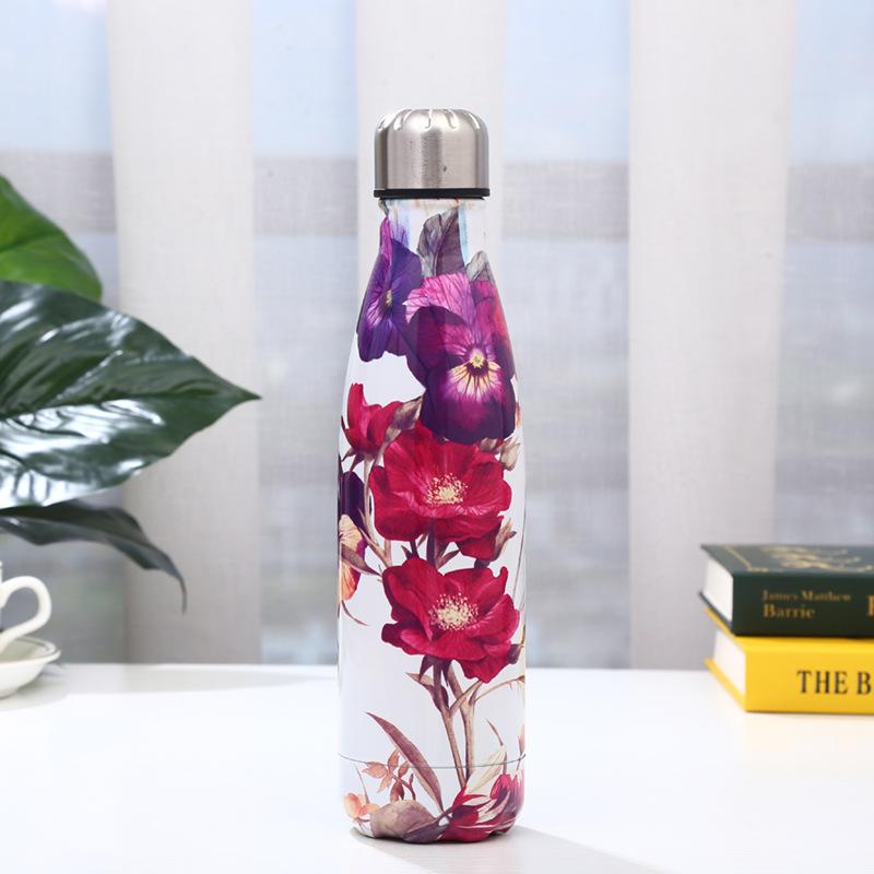 Coca Cola Bottle Double Layer 304 Stainless Steel Insulated Cup Outdoor Sports Water Bottle Bowling Cup 500ml