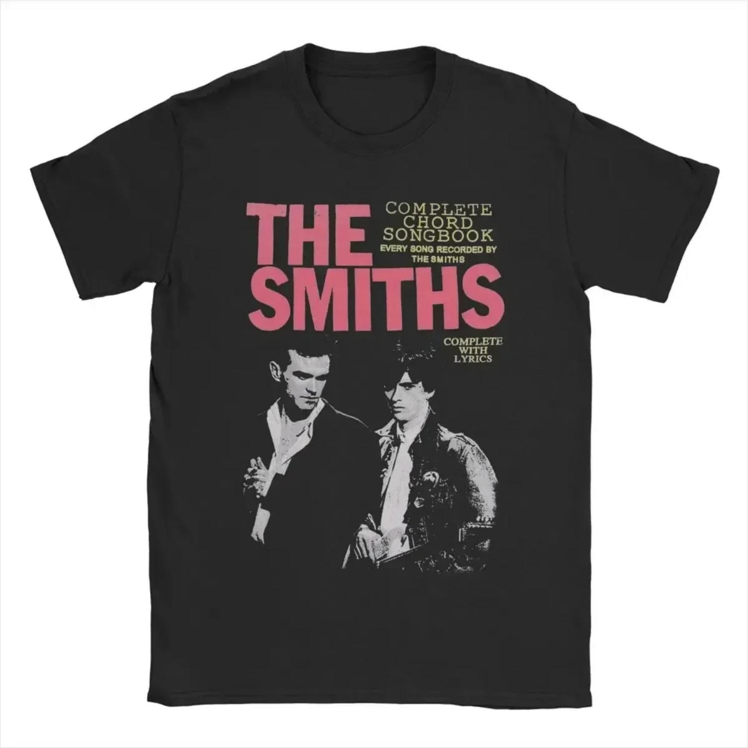 

The Smiths Print T-shirt for Men Women Cotton Hip Hop Oversized 80s Rock Band Tshirt Short Sleeve T Shirt Streetwear Tops Tee S чёрный