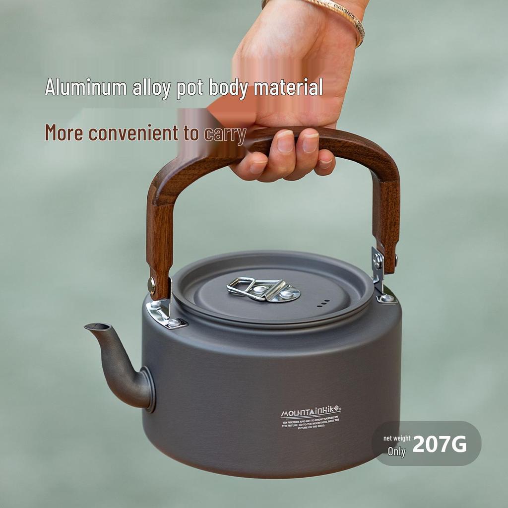 Mountain Guest Lightweight Aluminum Backcountry Camping Kettle - Large Capacity, Portable, Ideal for Outdoor Tea Brewing