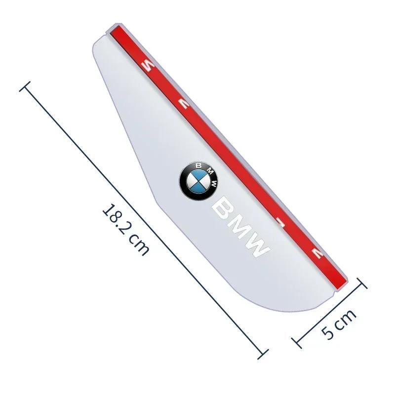 2025 E46 For BMW 2PCS Transparent Auto Parts Rearview Mirror Protector Rain Eyebrow Visor Cover For BMW 1 2 3 4 Series M Power X