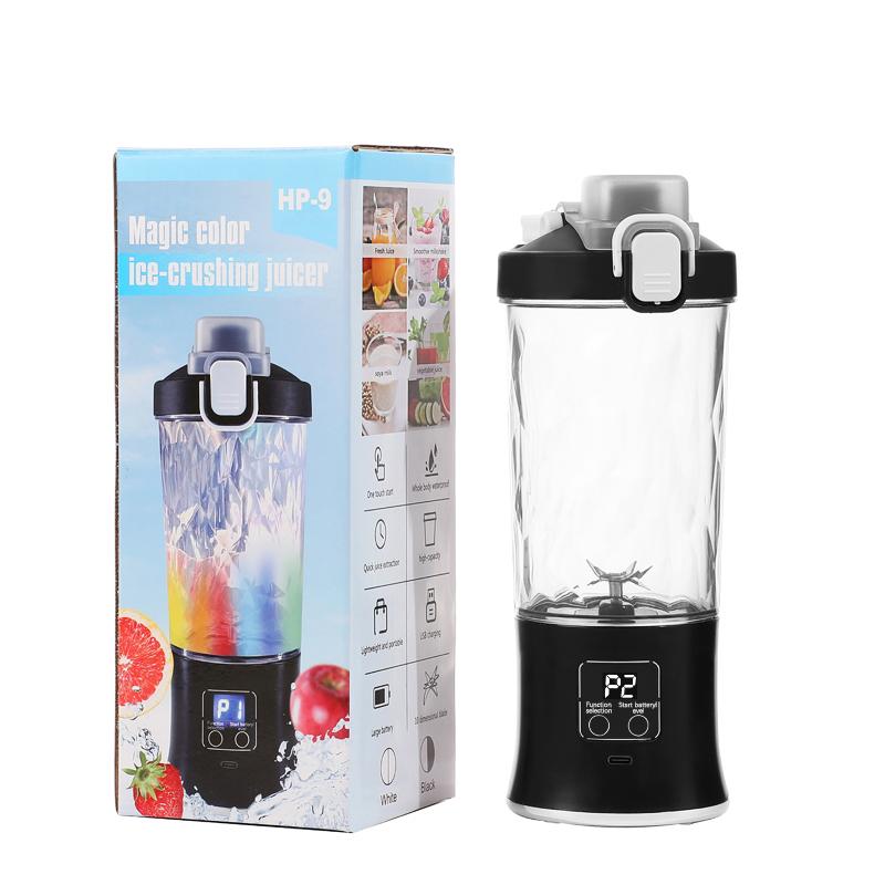 

Compact USB charging portable blender with digital display screen, easy to clean, 7.4V suitable for smoothies and milkshakes чорний