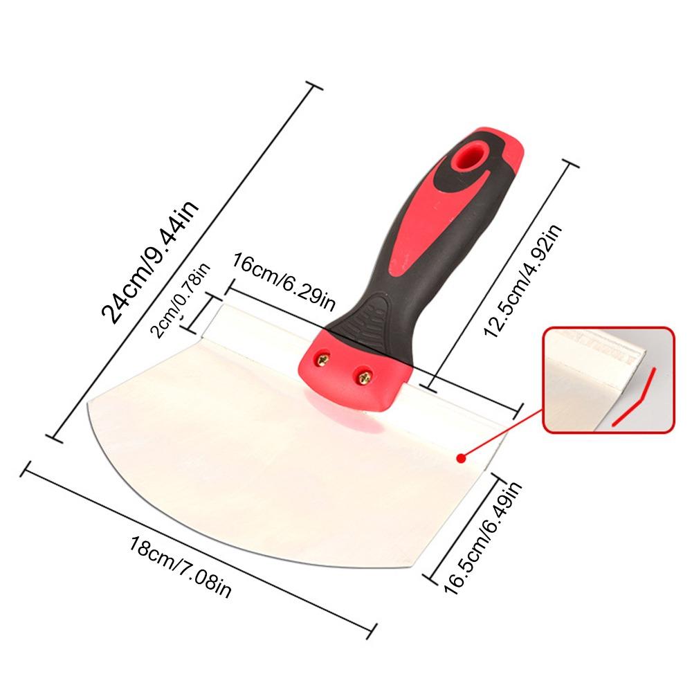 Contoured Blade Multipurpose Scraper Rustproof Stainless Steel Bucket Scoop Tool Professional Use