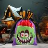 Halloween Candy Bag Pumpkin Ghost Face Goodie Bags Halloween Trick or Treat Snack Wrapping Bag Holiday Party Supplies