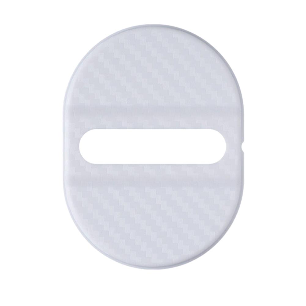 Universal Car Door Lock Protector 4 Pieces Self-Adhesive Auto Decorative Accessories Car Door Lock Rustproof Cover Interior Mirrors 6