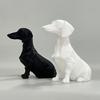 Dachshund Dog Statue 3D Printed Cute Dog Sculpture for Home Office Desk Shelf Decor Collectible Gift for Dog Lovers