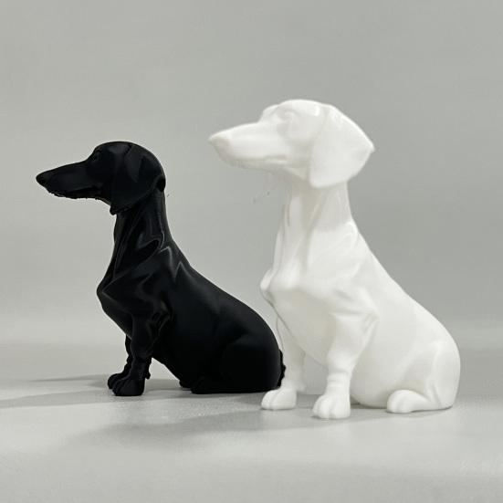Dachshund Dog Statue 3D Printed Cute Dog Sculpture for Home Office Desk Shelf Decor Collectible Gift for Dog Lovers