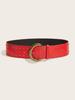 Rivet Leather Punkinspired Belt With Double Row Stitching Urban Style Outfits