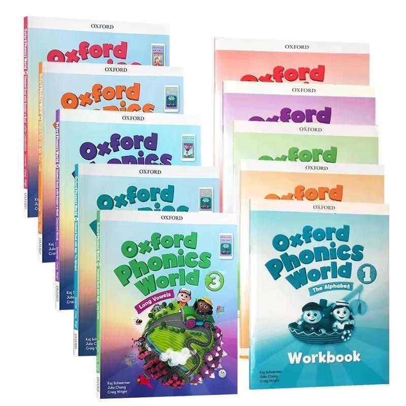 

10 книг Oxford Phonics World Книжка-рассказка Дети Изучают Английский Чехол Книги для Раннего Обучения Рабочая тетрадь Образовательные Игрушки Libros 10 Books