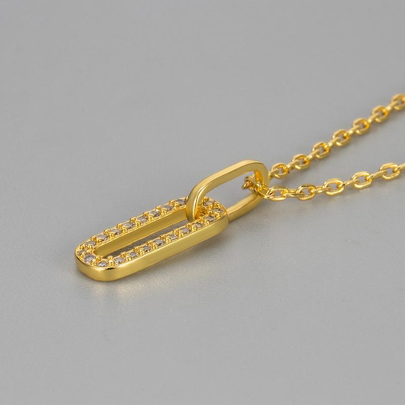 Minimalist Double Ring Pendant Clavicle Chain For Women Elegant Delicate Fashionable Niche Design Jewelry