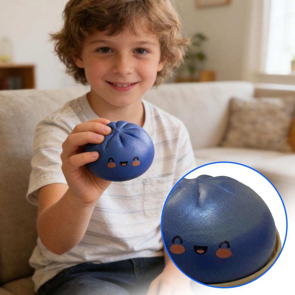 Simulated Roast Pork Bun Toy; Cute Food; Decompression; Bun; Enjoy; Stress Relief Device.Prank Stress Relief Bun Toy Realistic Steamer Toy