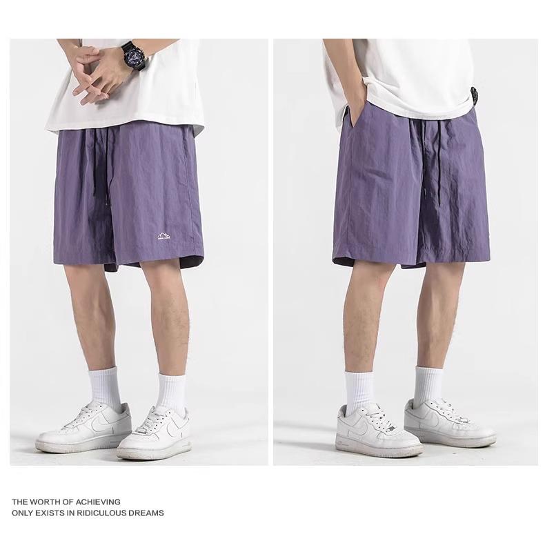 Men's Summer Trendy Ice Silk Embroidered Casual Shorts