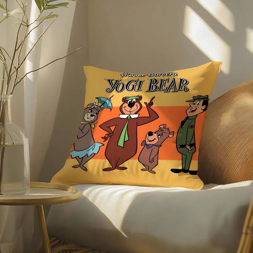 

Класичний мультяшний милий персонаж Ведмідь Йогі-Наволочка C Шовковиста елегантна Комфорт Диван-ліжко Невидима блискавка Пляжна наволочка 12x12Inch