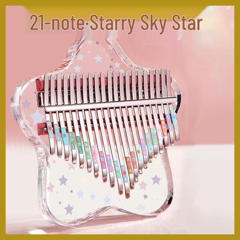 Crystal Transparent 17-Key Kalimba: Easy-to-Learn Portable Thumb Piano for Beginners