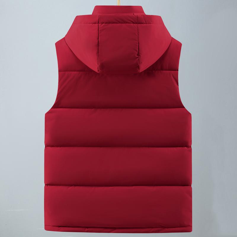 Plus Size S-8XL Winter Sleeveless Jackets for Men Outerwears Hooded Fashion Casual Thick Men's Warm Vests