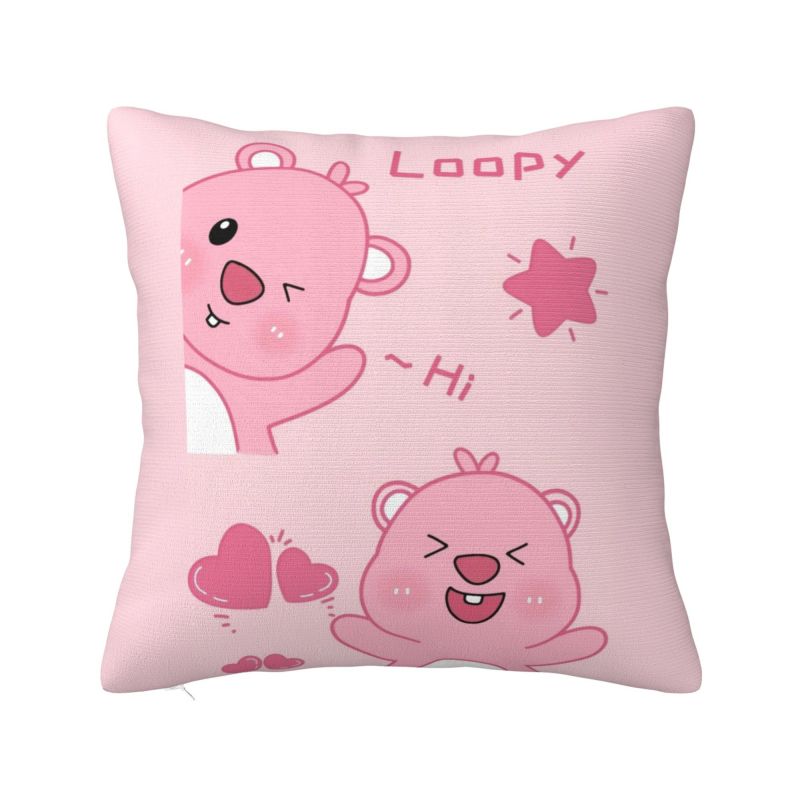 

Custom Zanmang Loopy Throw Pillow Case Cartoon Modern Cushion Cover Square Pillowcase 12x12Inch