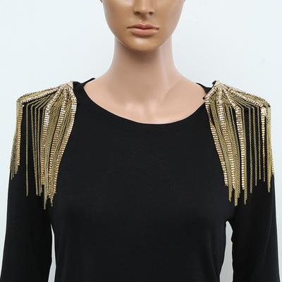 Shoulder Board Beautiful Metal Sequins Luxury Shoulder Badge Men Women Shoulder Board Badge Brooch Shoulder Epaulette Business Suit Accessories