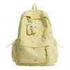 Schoolbag new solid color schoolbag female college student cute embroidery large capacity computer backpack lightweight junior high school schoolbag