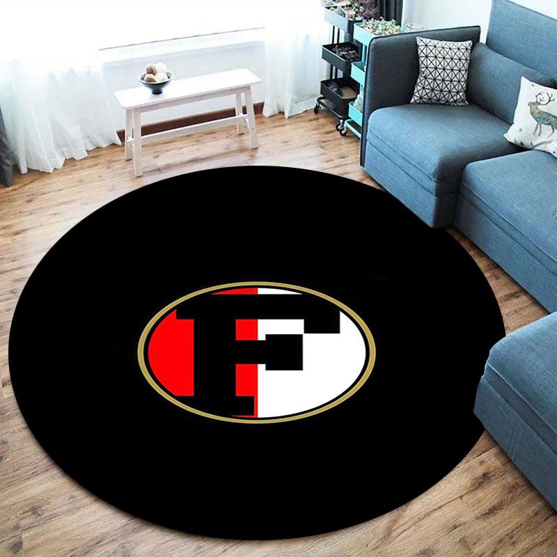 Feyenoord Round Area Rug,Carpet Rug for Living Room Bedroom Sofa Playroom Decor,Non-slip Floor Mat