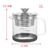 1/1.5L Glass Oil Filter Pot Soy Milk Yogurt Strainer Glass Container Food Strainer with Scale