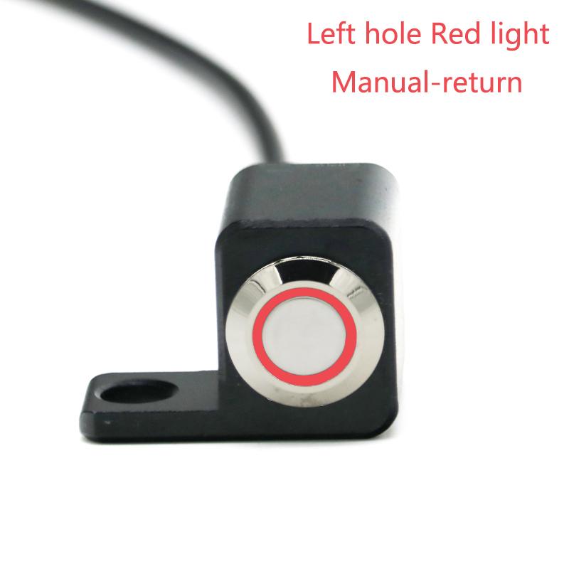 LMoDri 12V Motorcycle Switch 10mm Mirror Mount Motorbike Headlight Hazard Brake Fog Lights Manual/Self Return Waterproof