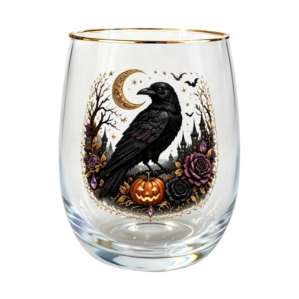 Set di bicchieri in vetro per Halloween - Bicchiere a tema per feste festive e uso quotidiano