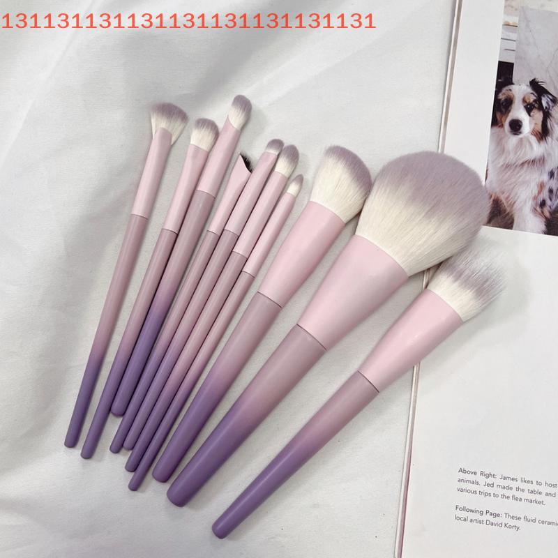 10 Pcs Purple Makeup Brush Set, Loose Powder Brush, Eye Shadow Brush, Full Set Of Beauty Tools Concealer Brush