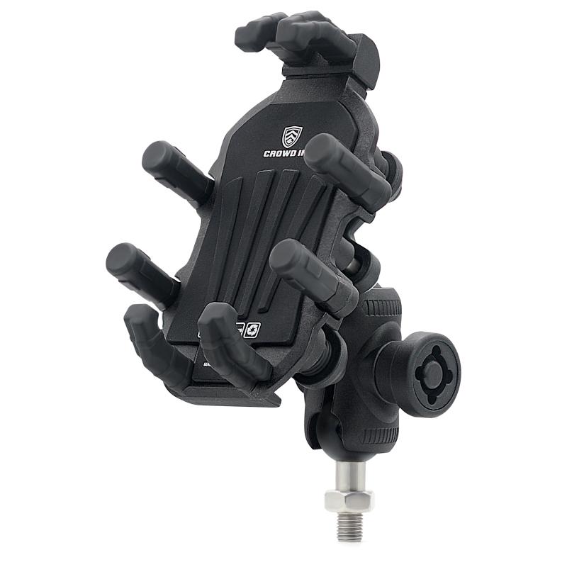 Motorcycle Phone Mount Holder with Vibration Dampener Anti-theft Cell Phone Holder 360° Adjustable Rotation M10 Ball Head Mount
