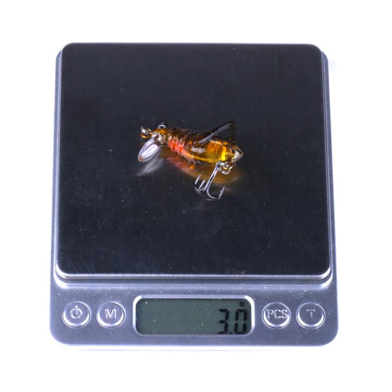 3.5cm 3g Lure Bionic Artificial Cricket Fishing Bait 5 Colors Simulation Grasshopper Sea Fishing