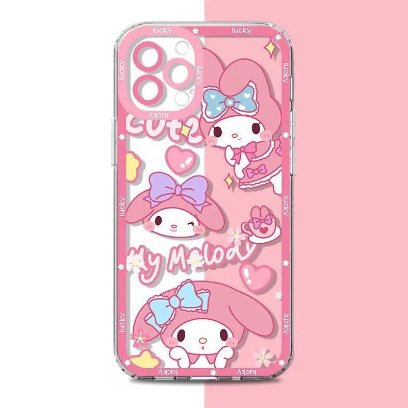 Sanrio Kuromi Hello Kitty Melody Case For Iphone 17 Air 17 Pro Max 16 15 14 12 13 11 Pro Max X 16 Plus 13 Mini Pochacco Casing