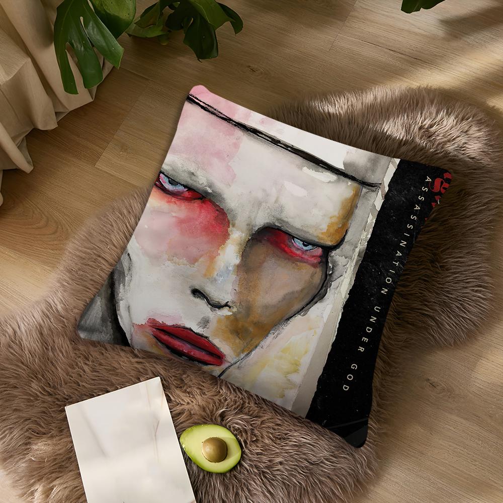 M-Marilyn M-Son Under God Kissenbezug Wohnzimmer Akzent Sofa Rückenlehne Quadratisch Lounge Entspannender Nickerchen Begleiter Kissenhülle