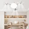 2 In 1 Hanging Fan with LED Light E27 Universal Dimming Drone Fan Silent Ceiling Drone Fan for Dining Room Bedroom Living Room