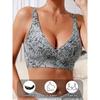 Women's, Sexy Leopard Print Bra, Non Removable Padding, Adjustable Shoulder Straps, Invisible Buckle, Breathable and Comfortable, Leopard Print Bra