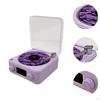 Portable Vintage Vinyl Speaker Time Display for Parties Purple Lightweight