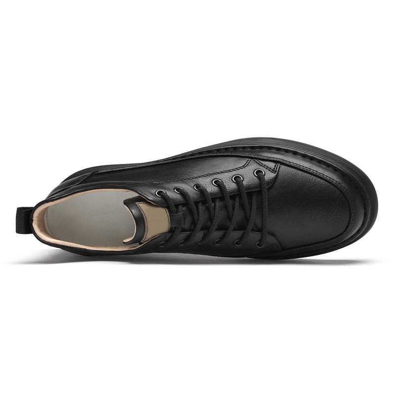 Men's Leather Heightening Shoes Fashion Elevator Sneakers Height Increase Footwear Men 6CM Casual Lift Sport Shoes Big Size