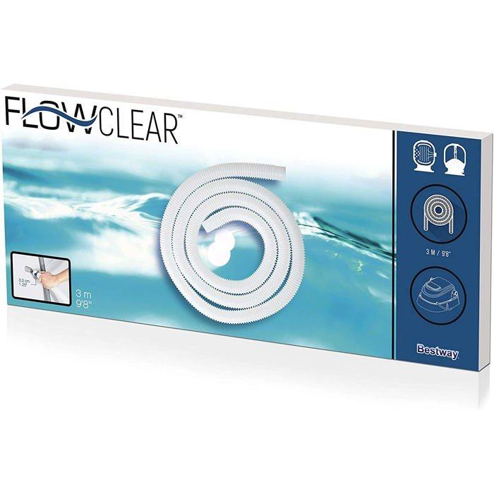 Tuyau de rechange - Bestway - Flowclear - 3 m - Blanc - Polyéthylène
