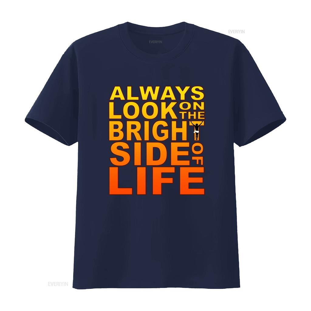 Monty Python Always Look On The Bright Side Of Life Brian T Shirt UW3I Vintage Washed Unisex Soft Comfortable Casual Slightly