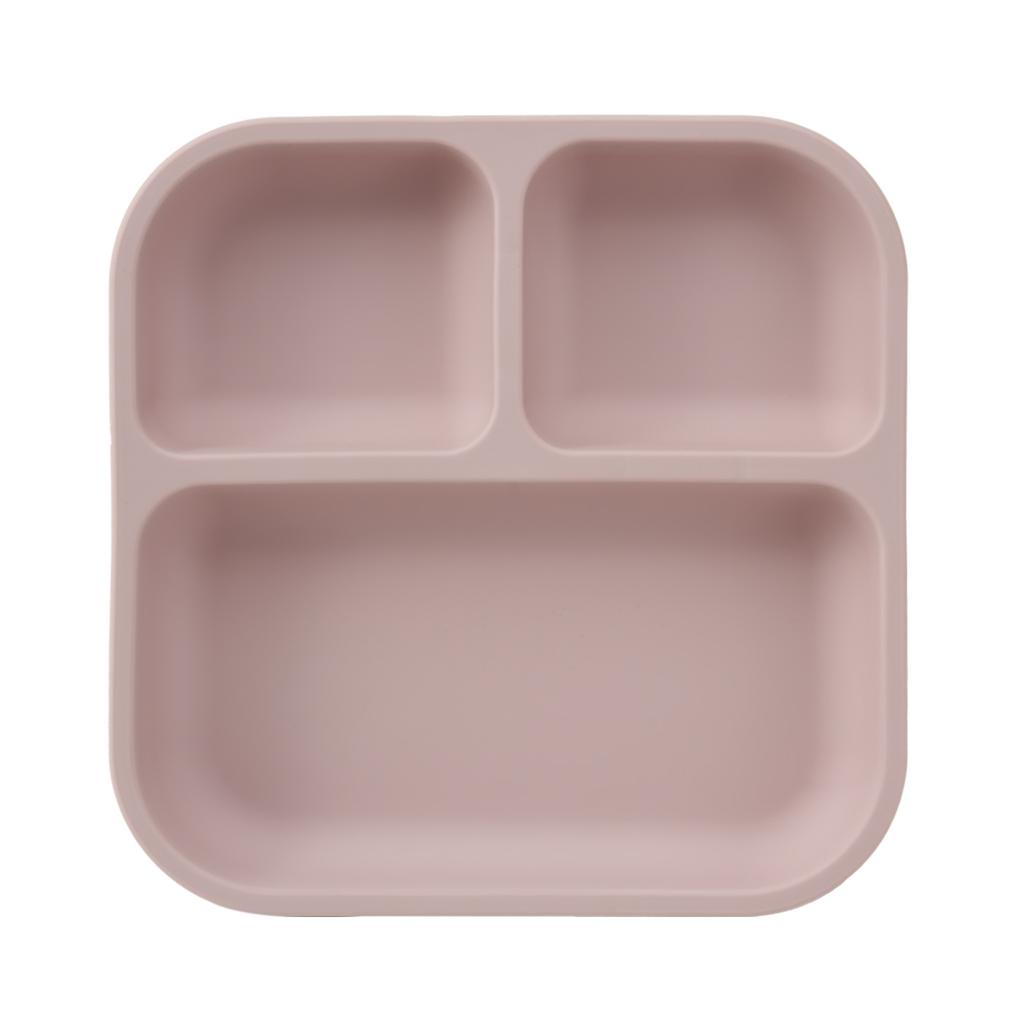 Color Kids 1PC Silicone Divided Plate for Babies BPA Free Feeding Bowl With Sucker Dishes Children's Tableware Christmas Gift