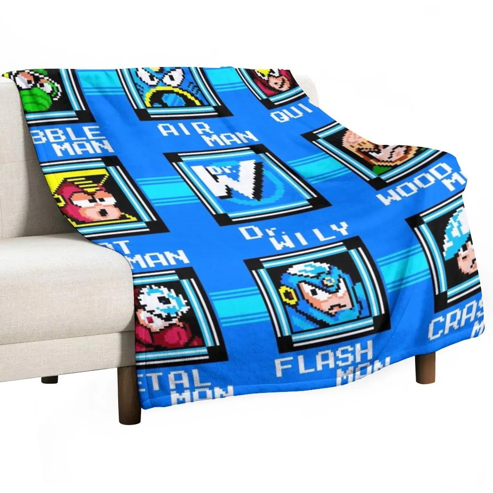 Megaman 2 Level Screen Throw Blanket Luxury Thicken Blanket Sleeping Bag Blanket Decorative Throw Blanket 30x40in