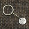 Fashion 30mm Key Ring Metal Key Chain Keychain Jewelry Antique Bronze   Plates Never Never Give Up 20x20mm Pendant