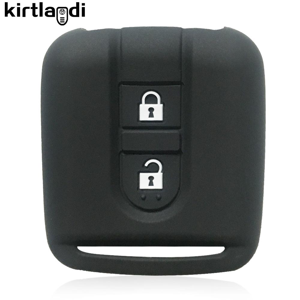 Silikonový kryt klíče pro Nissan Tiida X-Trail Pathfinder Navara Qashqai Primera p12 Kashkay J10 2tlačítkový držák na klíče od auta