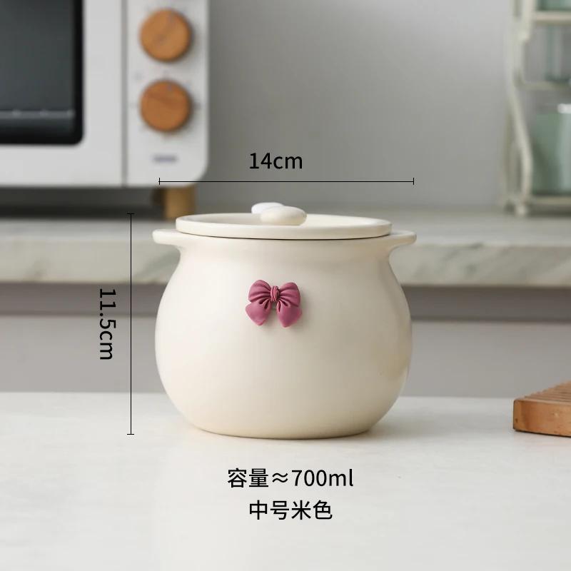 Household Ceramic Seasoning Pot Container with Lid Spoon Ceramic Sugar Bowl Seasoning Box Salt Pot Tea Pot Kitchen Countertop