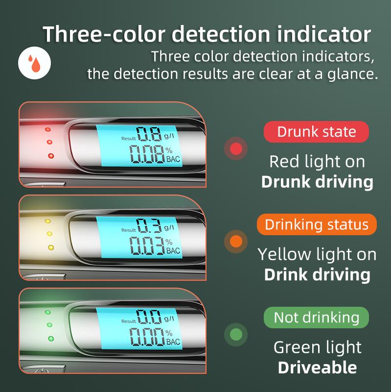 S+ Precision Non-Contact Digital Alcohol Tester with High Accuracy for Drunk Driving Tests