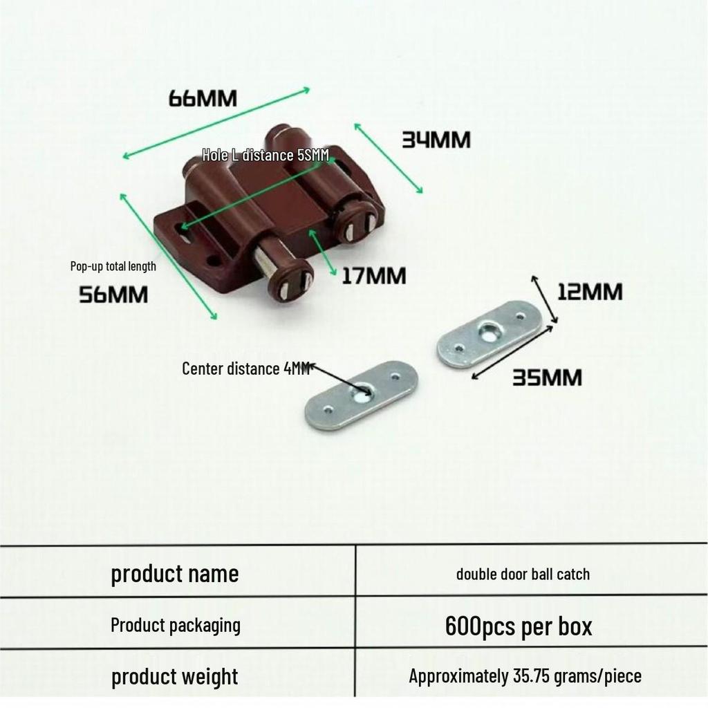 ABS Plastic Single Door Magnetic Catch Clip for Cabinet/Wardrobe