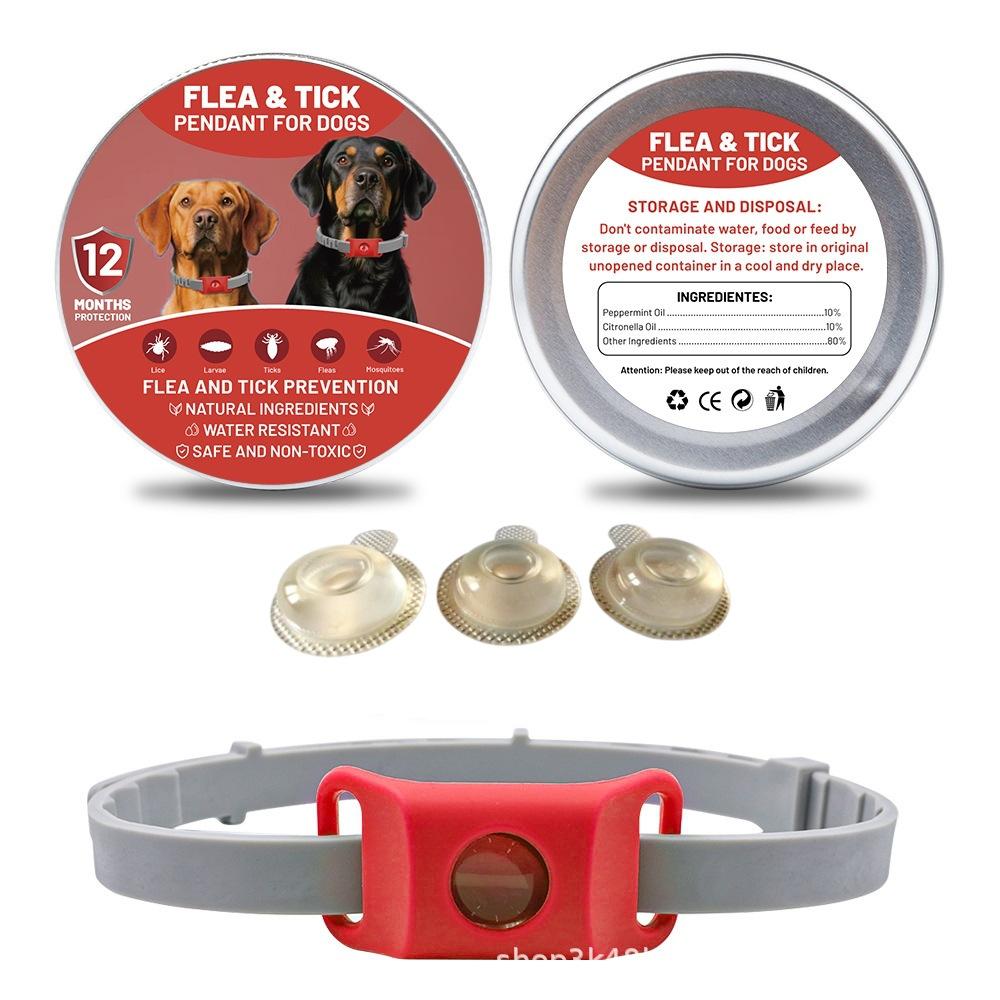 Pet Flea and Tick Collar for Dogs and Cats, Silicone Mosquito Repellent, 8-Month Protection