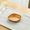 4pcs14cm Japanese Tableware Wooden Plate Beech Oval Tray Mini Fruit Cake Snack Plates Bread Cake Container Snacks Dishes