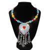 Retro Yunnan Ethnic Style Collar Women's Handmade Imitation Miao Silver Beaded Exaggerated Necklace Set Chain Stall Necklace