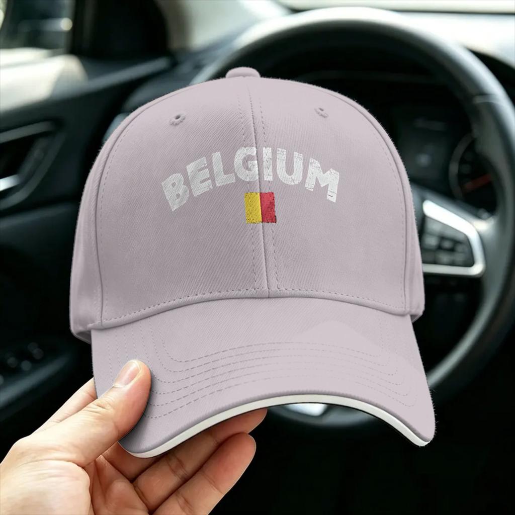 Belgium flag soccer Casual Baseball Cap  Kpop Rock Trucker Hat Summer Dropshipping FeUnisex Unisex Fitted Retro Baseball Caps