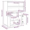 818215 vidaXL Highboard 89x40x116,5 Cm Solid Pine Wood