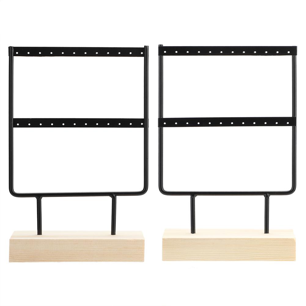 24 Holes Elegant Metal Jewelry Storage Rack Earrings Necklace Display Stand   for Home